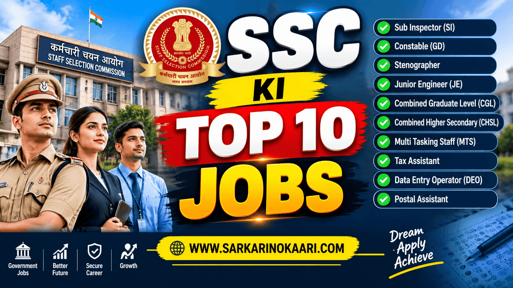 SSC कि टॉप 10 जॉब्स | Staff Selection Commission Top 10 Jobs