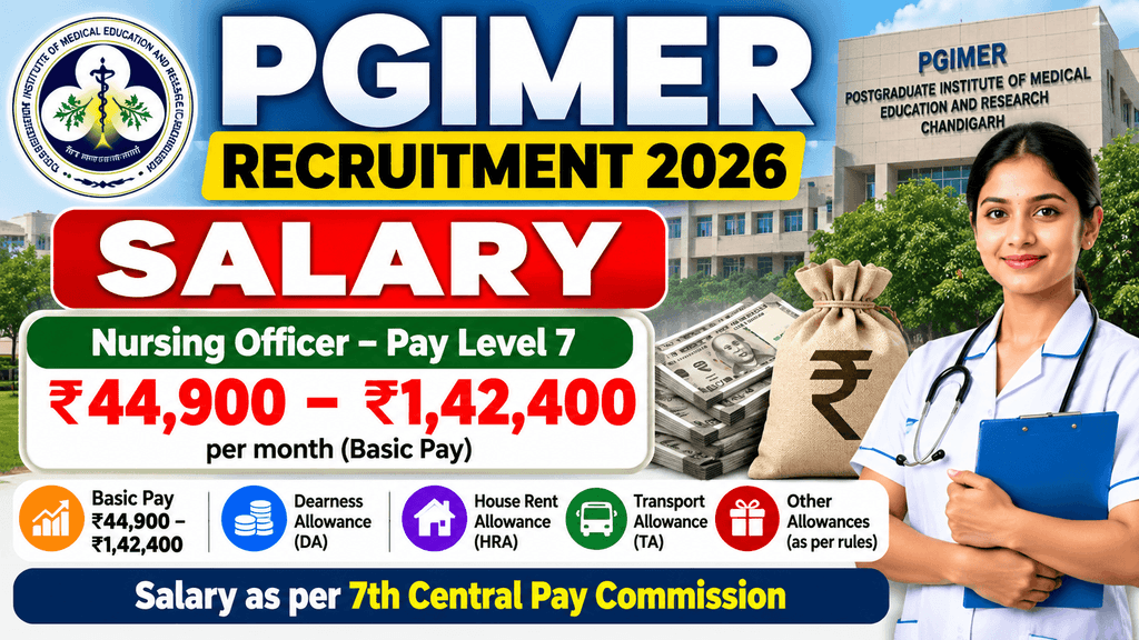 PGIMER Nursing Officer Recruitment 2026