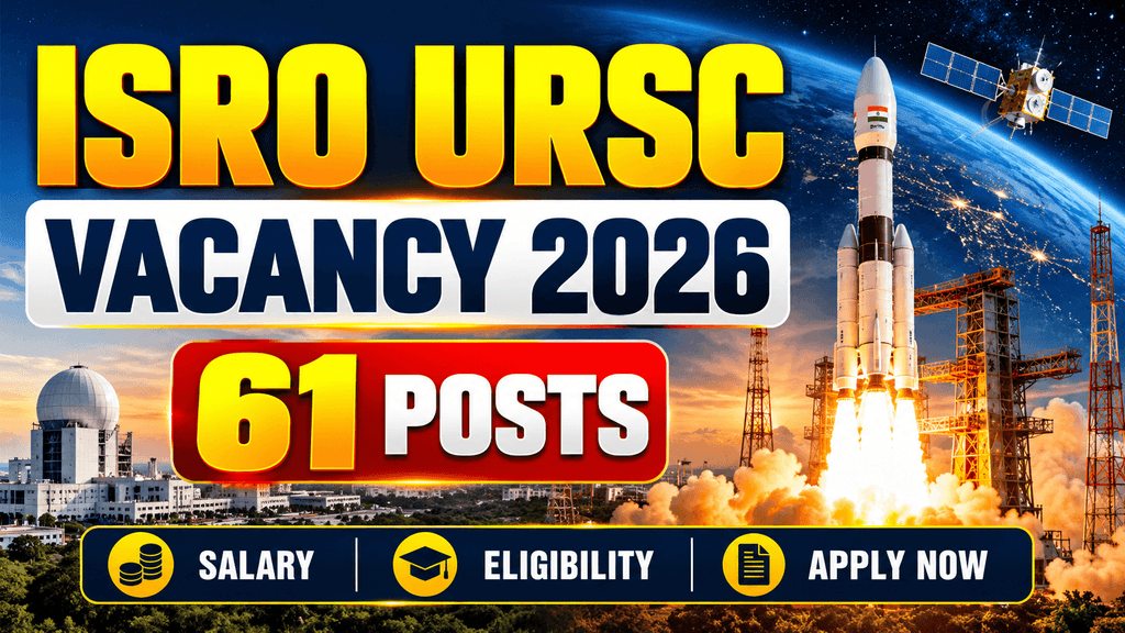 ISRO URSC Vacancy Out 2026: Apply for 61 Positions, Salary, Eligibility