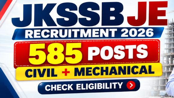 JKSSB JE Civil & Mechanical Engineer Recruitment 2026