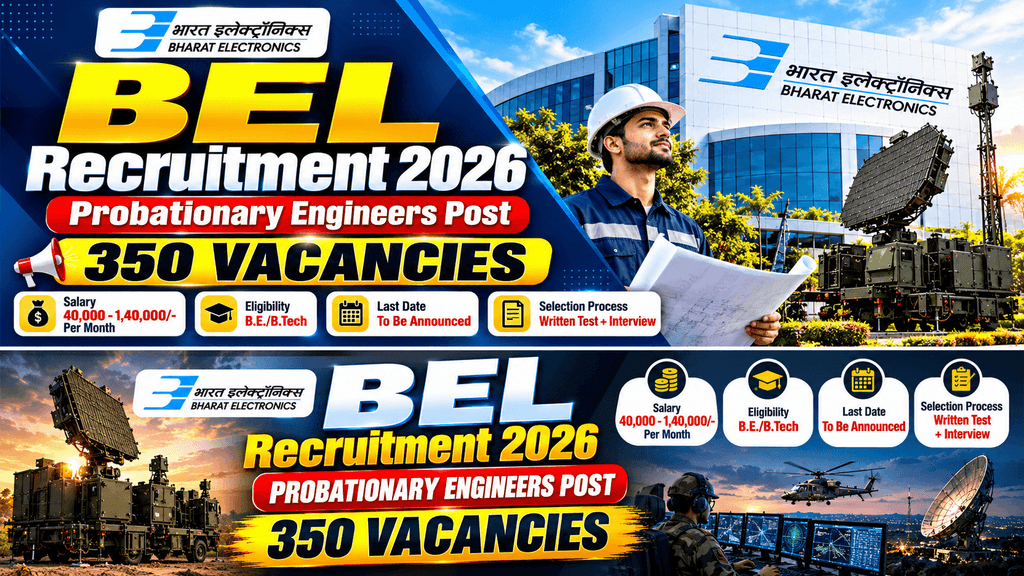 BEL Probationary Engineers 350 Vacancies